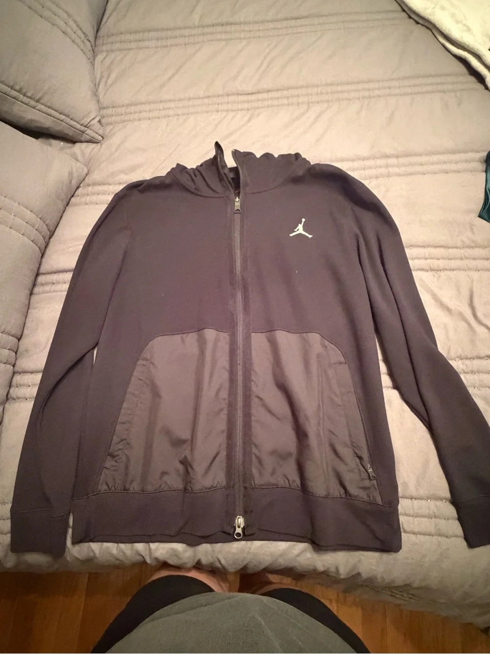 Jordan Men's Black Full-Zip Lightweight Jacket with Hood